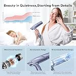 Best Gift pour les soins capillaires, 1400W Séchoir à cheveux ionique moteur sans brosse, Séchoir pliant voyage léger, Llano Salon professionnel Séchoir à cheveux à séchage rapide avec des Ions de soins capillaires, des cycles chauds et froids, 120V