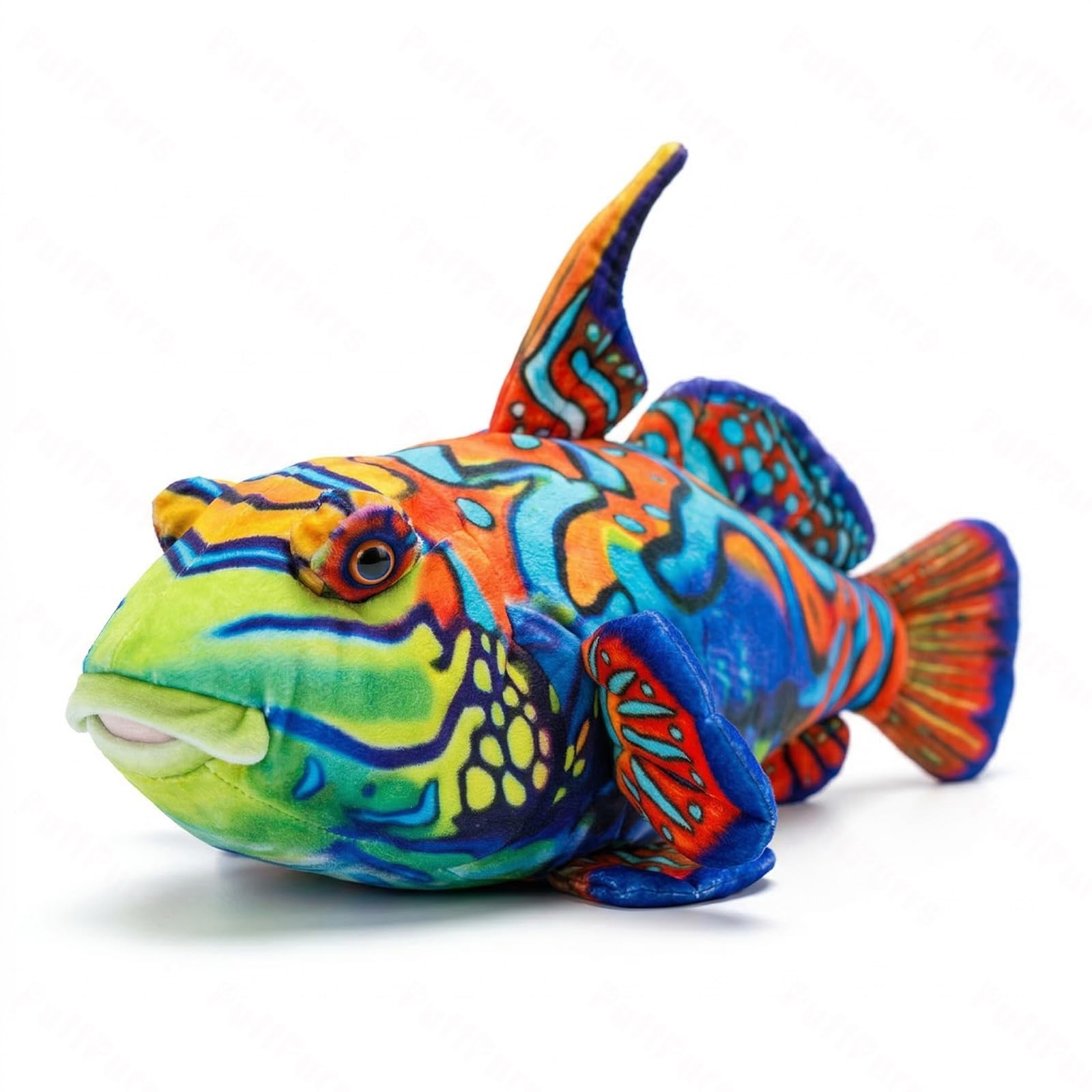 PuffPurrs Mandarin Dragonet Plush - Lifelike 17in High-Definition Pattern Mandarinfish Toy, Realistic Tropical Fish Stuffed Animal Gift for Marine Lovers โ image 1