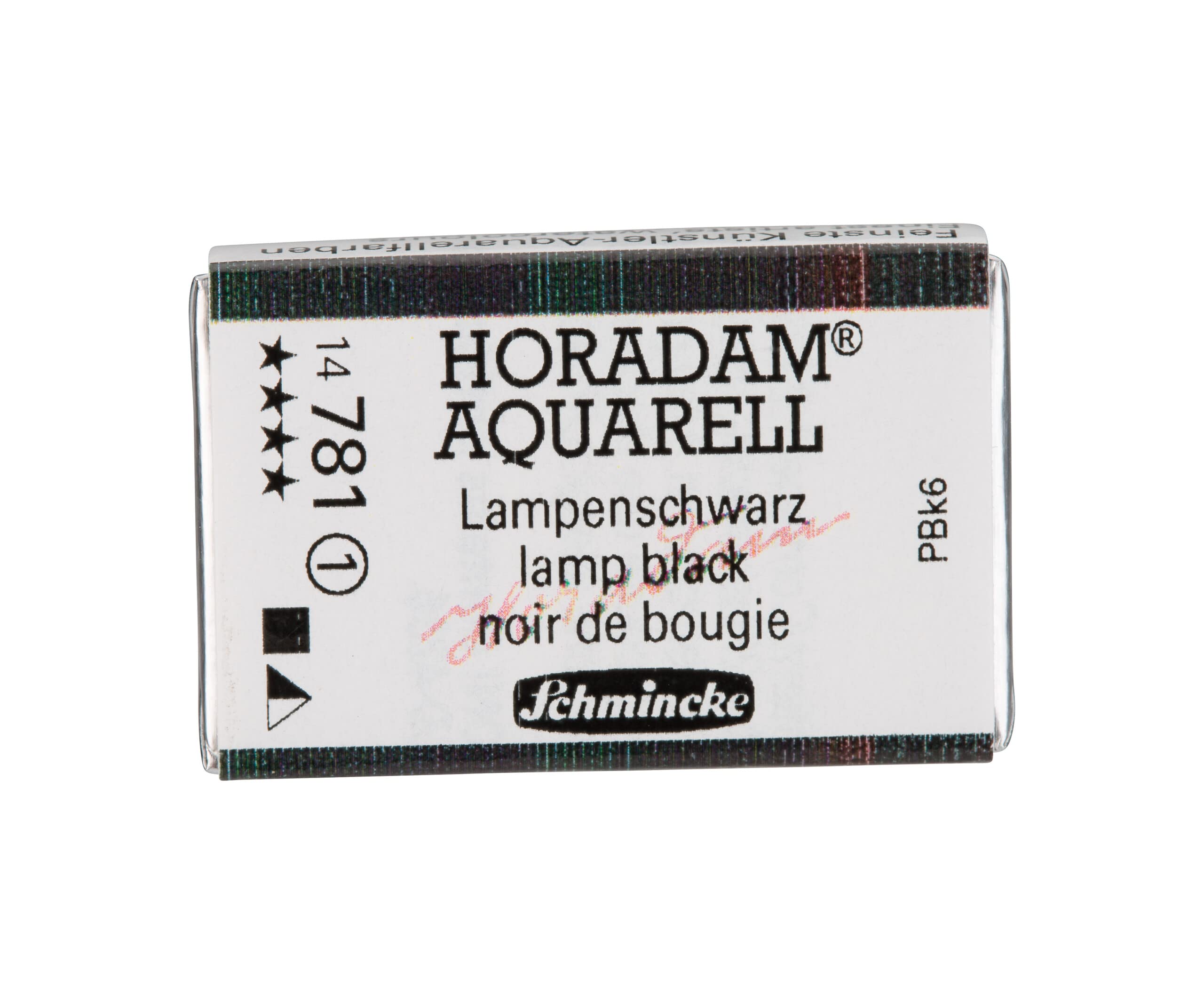 Schmincke - HORADAM® AQUARELL - finest artists' watercolours, 781 Lamp black, 14 781 043, 1/1 pan