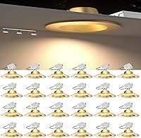 Vista 14 de Lightdot - Paquete de 6 luces LED empotrables con rótula de 6 pulgadas, ajustable 360°+90°, temperatura de color de 3CCT seleccionable y regulable