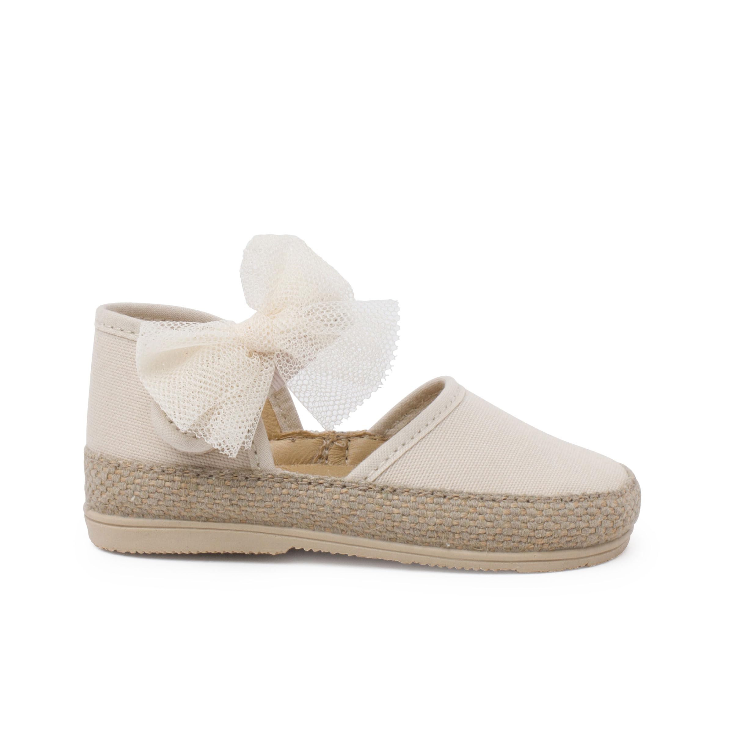 Pisamonas Espadrillas Bebè Suola Sottile Fiocco in Tulle