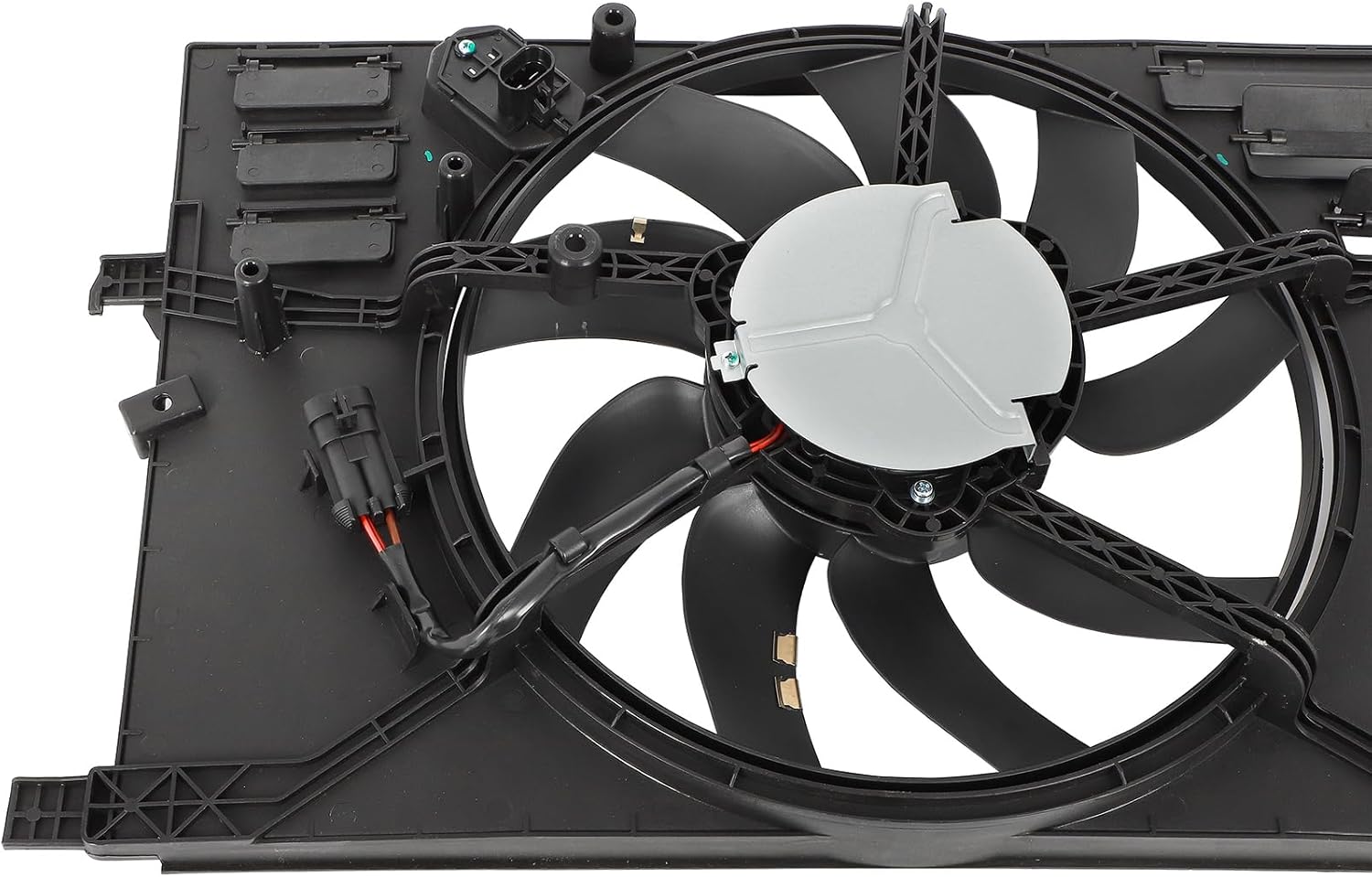 621577 Engine Radiator Cooling Fan Assembly Compatible with 2015-2018 for Jeep Renegade 2.4L 2016-2018 for Fiat 500X 2.4L 2015-2018 for Ram ProMaster City 2.4L Condenser Fan Assembly