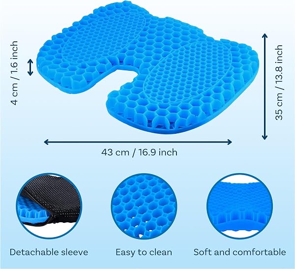 MMOBIEL Cuscino Antiscivolo per Sedile Kayak Cuscino Impermeabile per Sedile in Gel - Seduta portatile a U per Kayak, Barca, Canoa ecc. - Sollievo Dalla Pressione e Comfort - Accessori per Kayak - 2