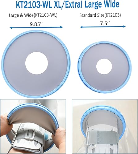 Miniatura 4 de KT2103-WL - Fundas impermeables para piernas para ducha extra grandes, protector de ducha hermético para cirugía de pies, adultos de talla grande,
