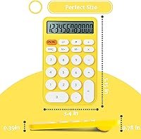 Vista 6 de Calculadora estándar de 12 dígitos, pantalla grande de escritorio y botones, calculadora con pantalla LCD grande para oficina, escuela, hogar