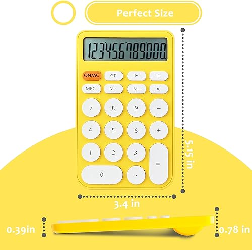 Miniatura 6 de Calculadora estándar de 12 dígitos, pantalla grande de escritorio y botones, calculadora con pantalla LCD grande para oficina, escuela, hogar