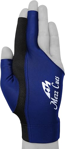 Miniatura 3 de MEZZ - Guante de billar de alta calidad, se adapta a cualquier mano (azul marino, XS)