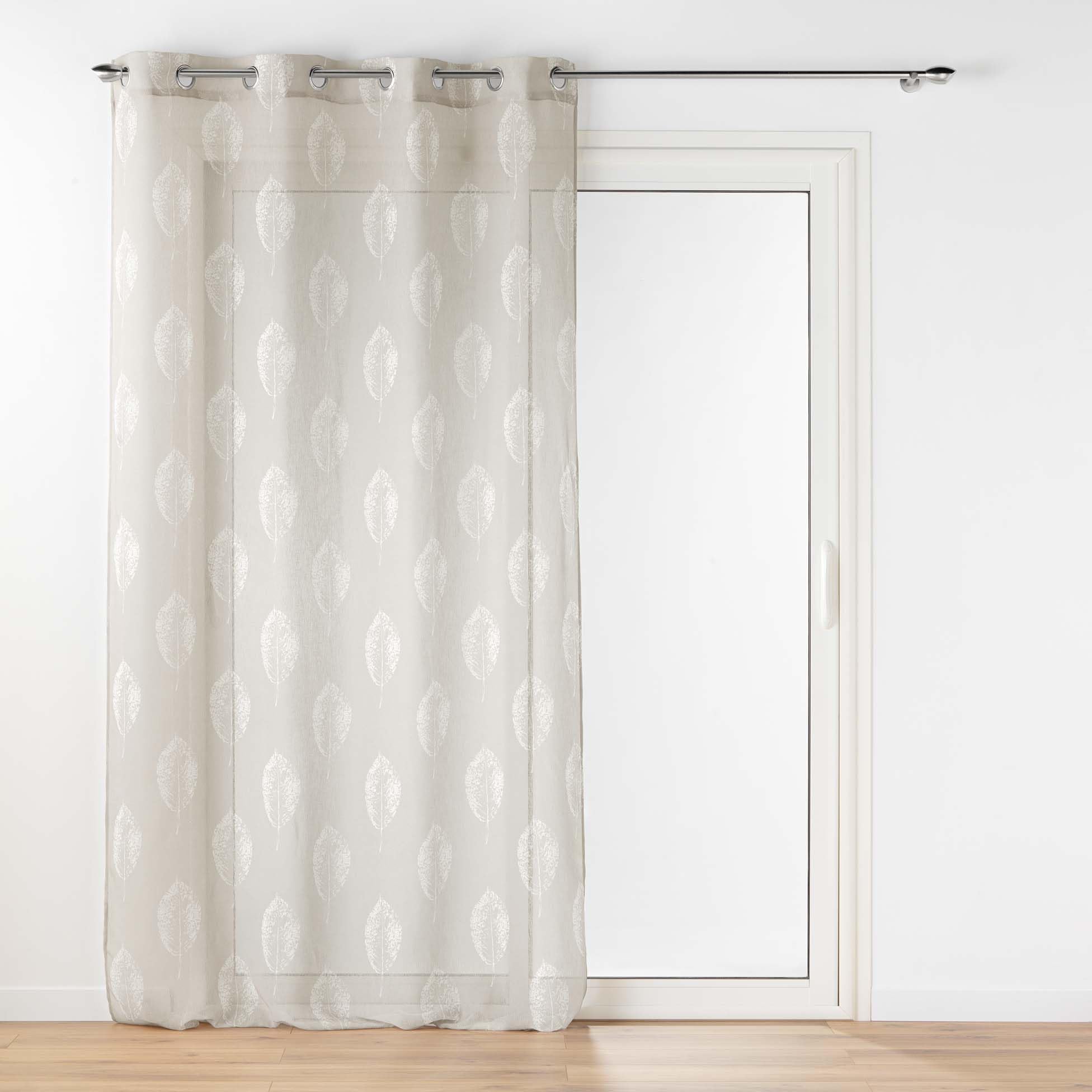 Visillo efecto lino indila para regular la luz con elegancia, 140x240 cm estampado