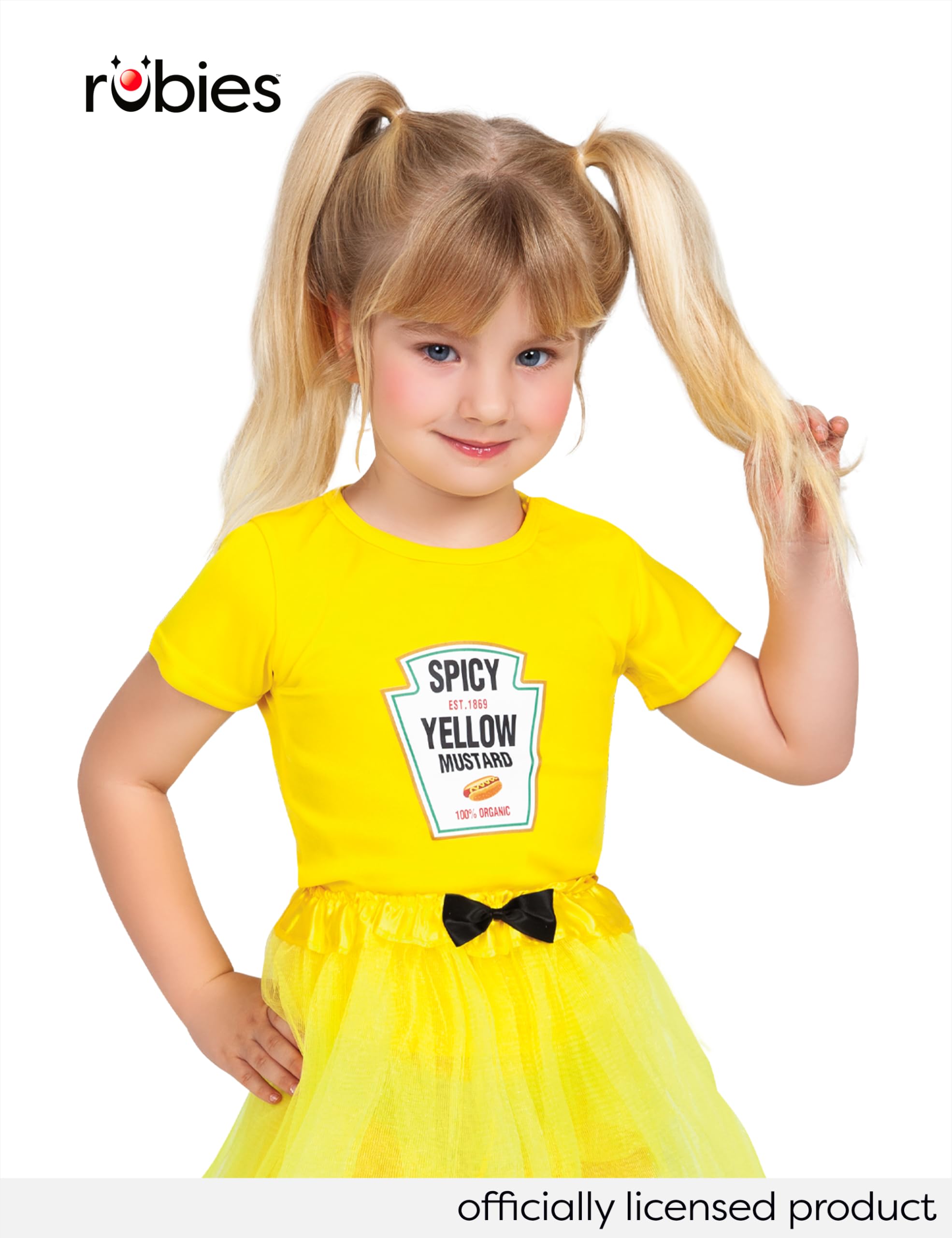 Image secondaire de Costume Bébé Moutarde avec T-shirt, Jupe Tutu et Collants