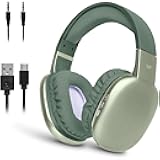 iJoy Ultra Wireless Over-Ear Bluetooth Headphones with Mic, Gaming Headset with Backup Wire & SD Slot, Wireless Headphones for Gaming, Work, School & Gym (Green)					 					 					