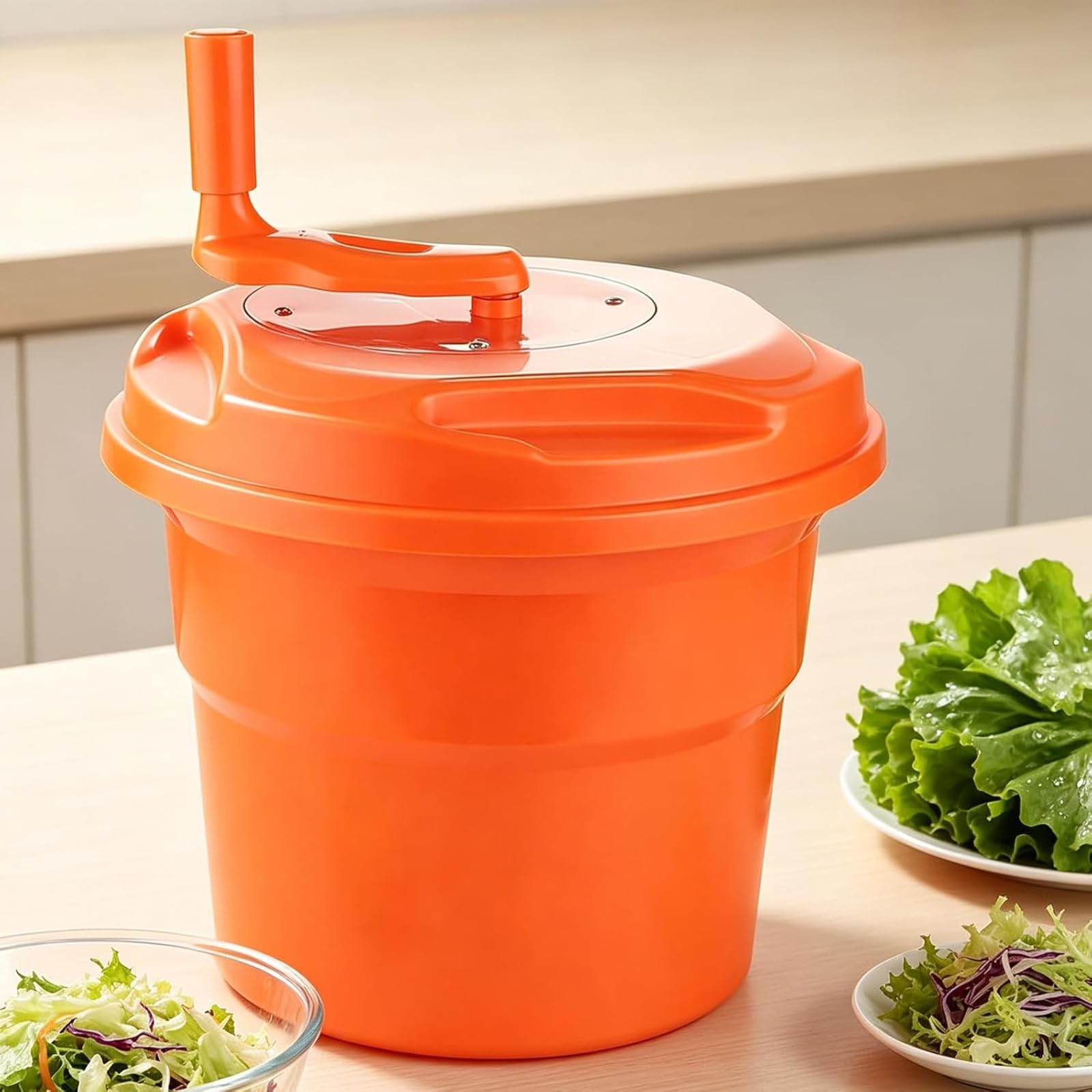 Komercyjna suszarka do sałatek 10 l / 20 l, łatwa do czyszczenia odwadniacz do użytku domowego, restauracji lub gospodarstwa, zapobiega urazom rąk - duża pojemność, trwała konstrukcja