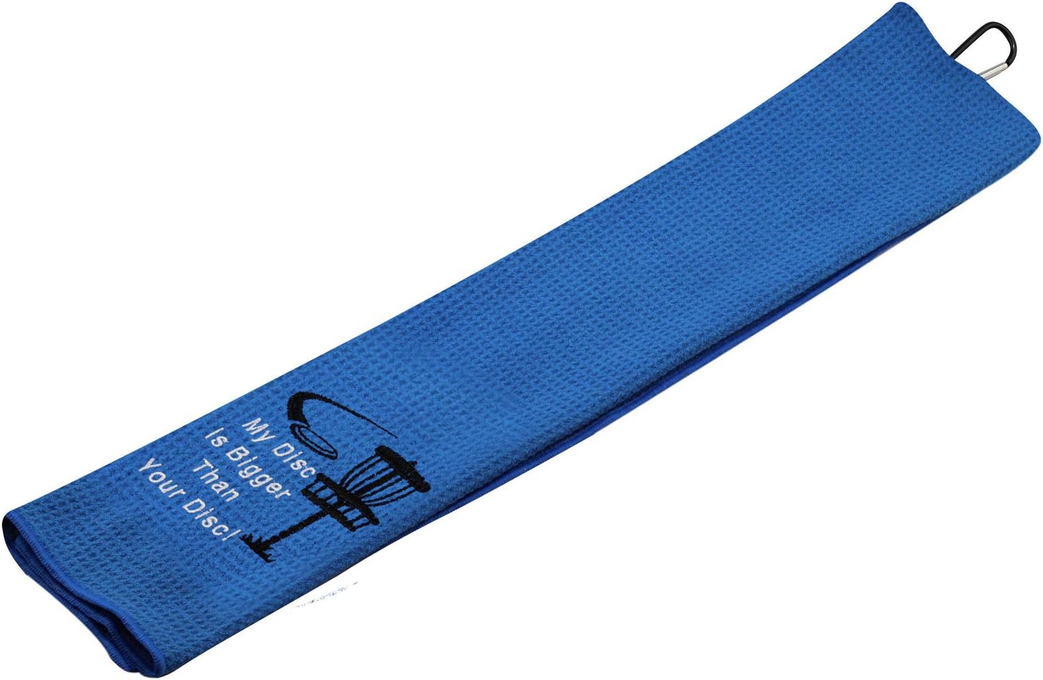 review Funny Disc Golf Towel Golf Towel Embroidered Golf Towel Gift My Disc is Bigger Than Your Disc Golf Towel with Clip (Bigger Than Your Disc)
