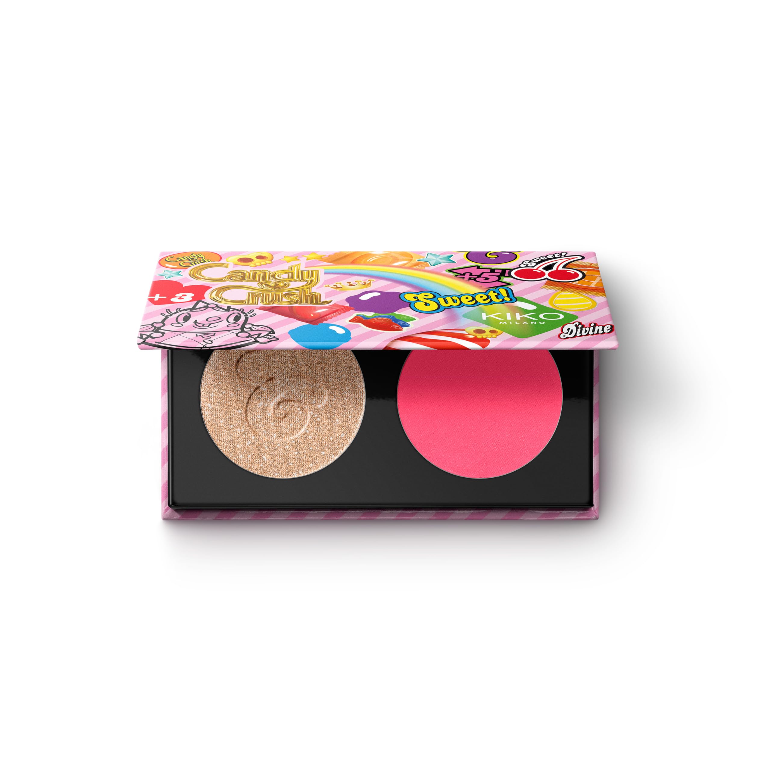 KIKO Milano Candy Crush™ Mega Blush & Highlighter Duo 02, Gesichtspalette Mit Rouge Und Highlighter