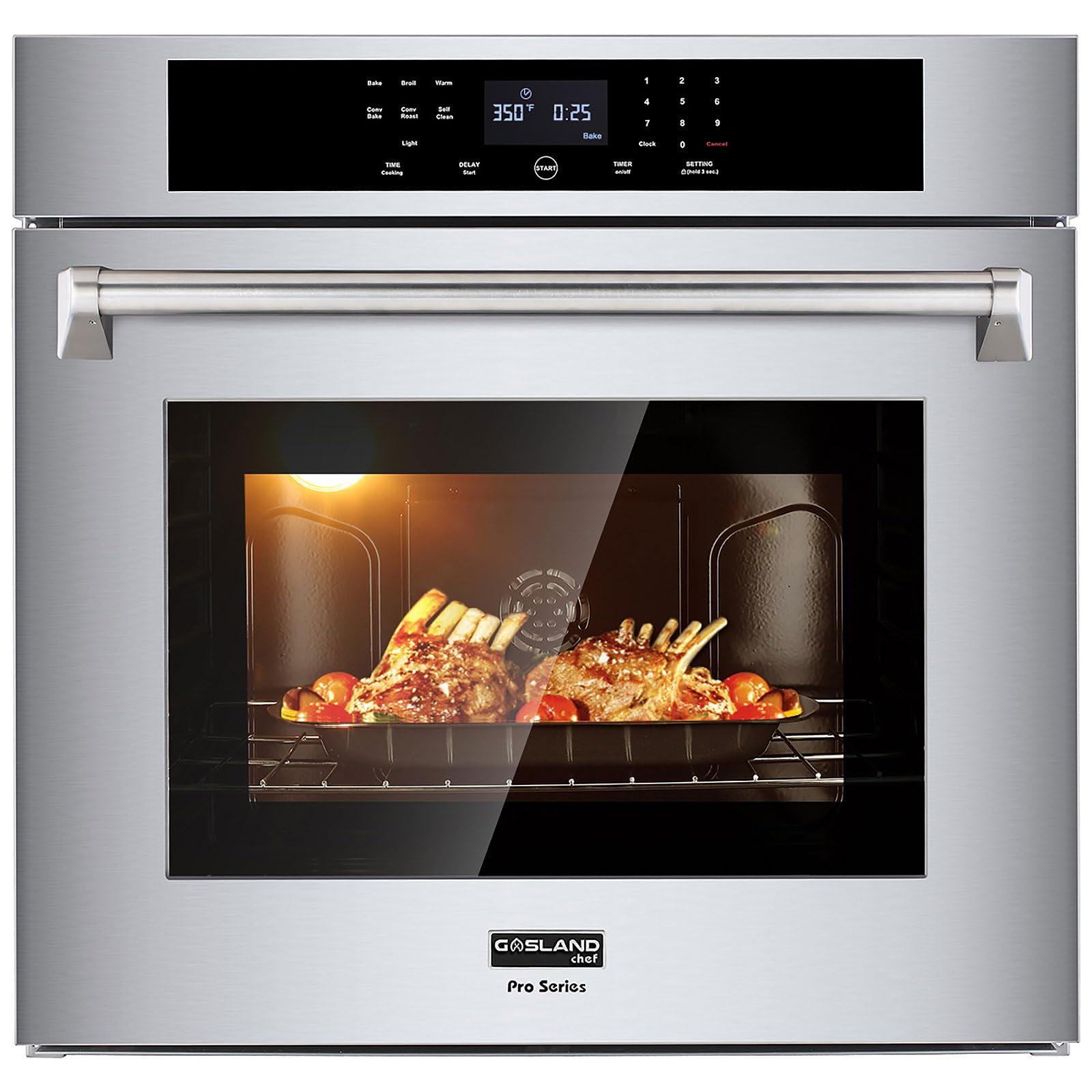 30 inch Electric Wall Oven,Gasland Chef Built-in 8 Cooking Function Single Ovens with Self-cleaning Convection Fan Touch Control,Stainless Steel