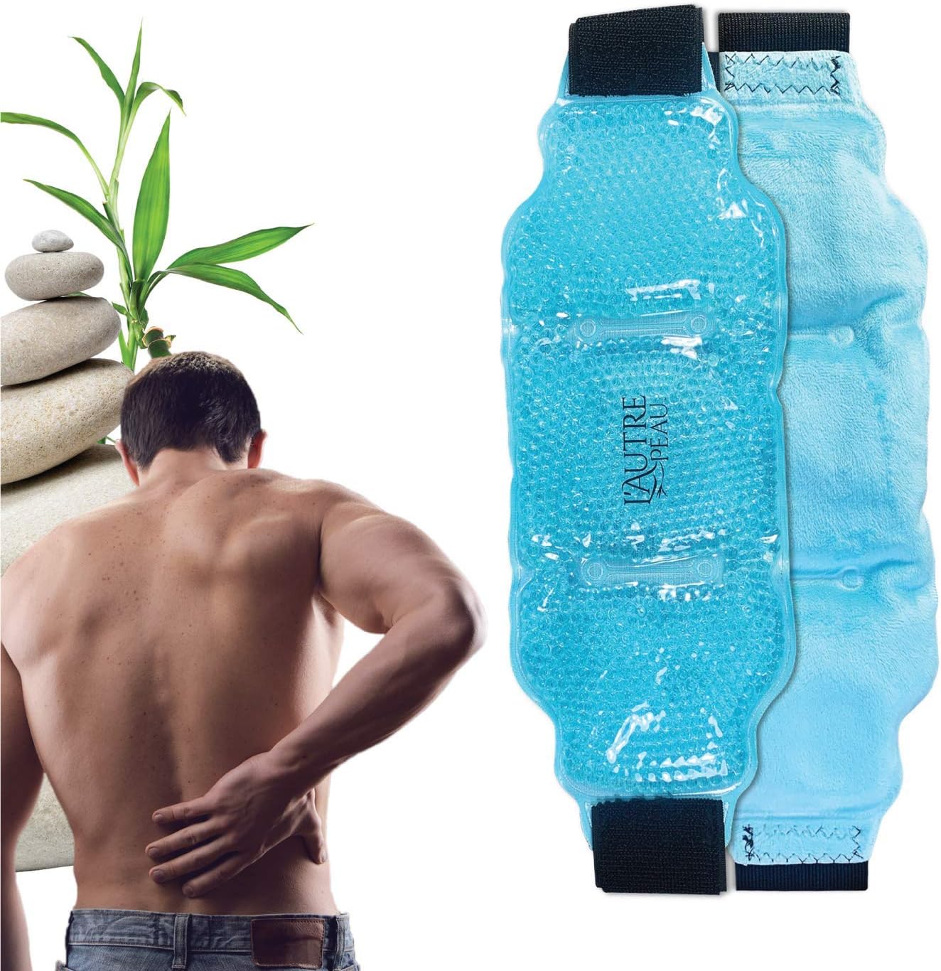 USA Merchant | Hot/Cold Plush Lower Back Gel Bead Wrap | Freeze Therapeutics by L'AUTRE PEAU | Alívio para Tensão, Lesões, Inchaço, Dores, Contusões, Dor Muscular, Estresse – 680g de Conforto