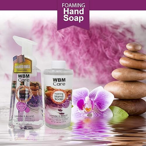 Miniatura 2 de Care Recambios de jabón espumoso natural de lavanda, enriquecido con aroma a almendras, vitamina E y aminoácidos, hidratante y nutritivo, lavado a