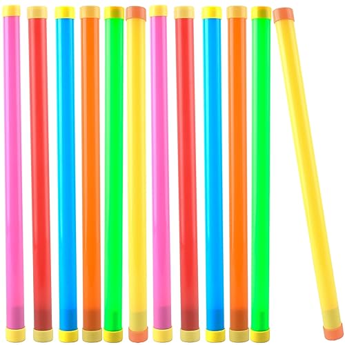 12 Pcs Groan Tube Noise Makers Funny Fart Sound Tube Novelty Sound Tubes Toys Noise Stick Tricky Noise Pipe for Xmas Halloween Party Fools Day Toys Family Gathering Games Supplies, 6 Colors