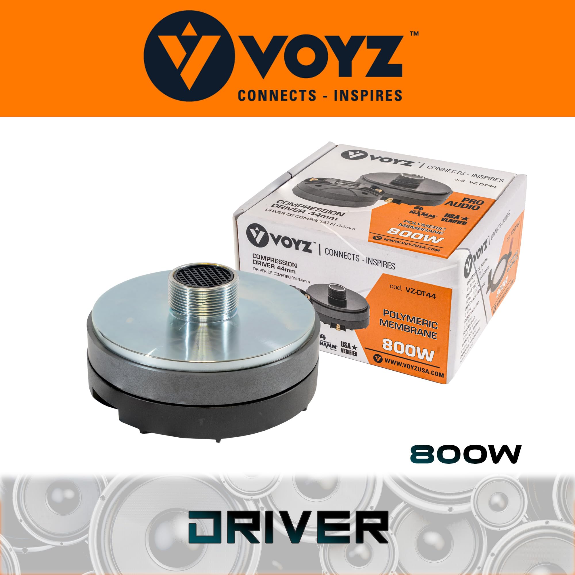 Amazon.com: VOYZ Compression Driver Pro Audio, 800W, 44mm (1.75