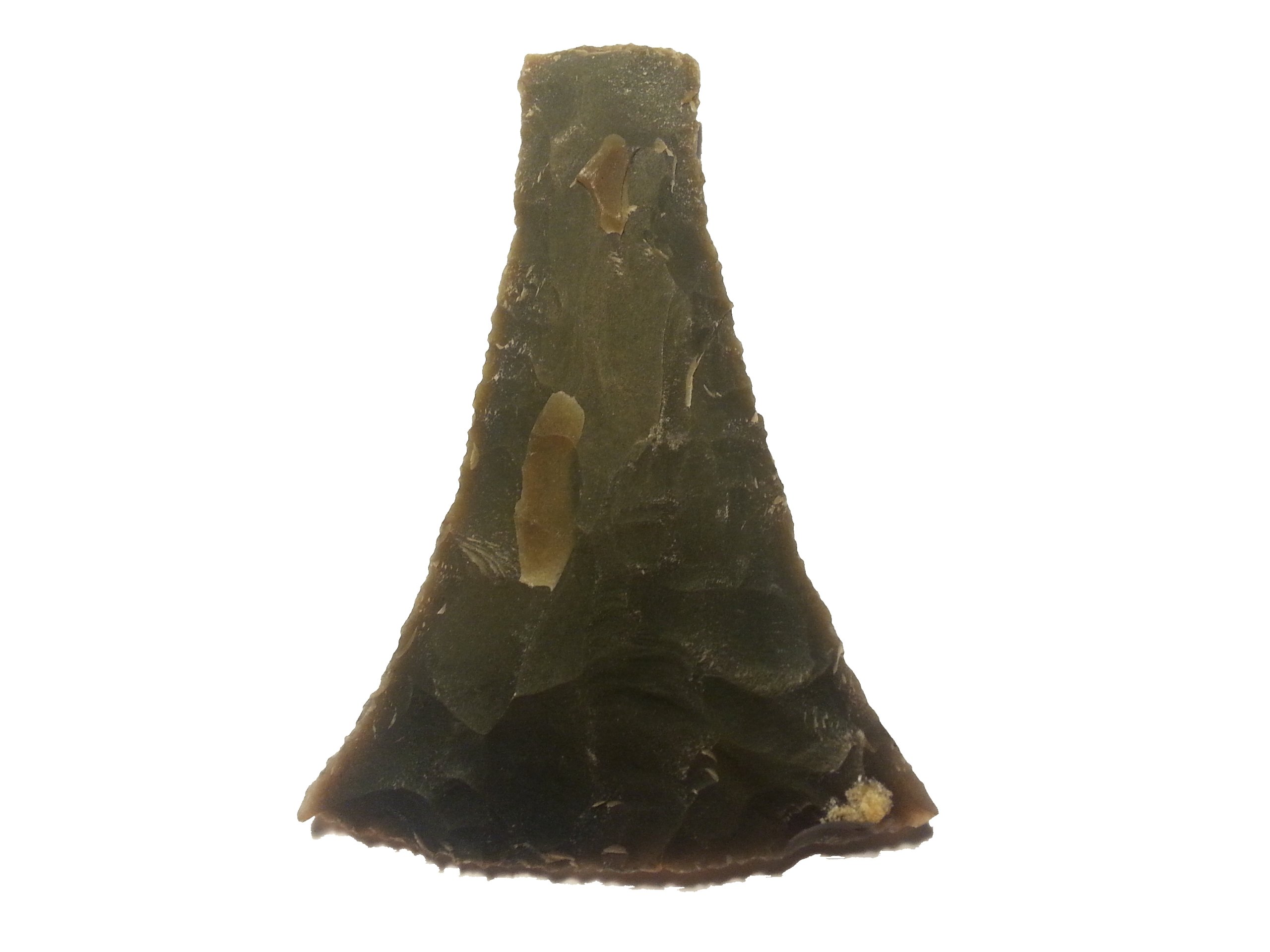 Animus Imperat Stone age flint knapping axehead (reproduction), brown head, wood handle