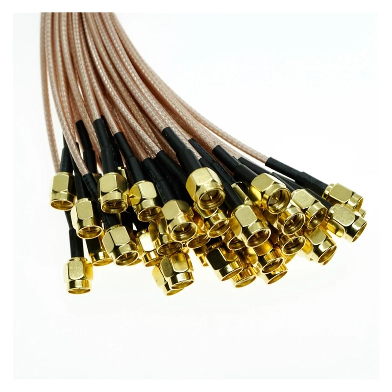 5-100 pièces RG316 SMA mâle à SMA mâle connecteur RF Pigtail Coax antenne Coaxial câble d'extension de cavalier (Color : 10Pcs, Size : 50CM)