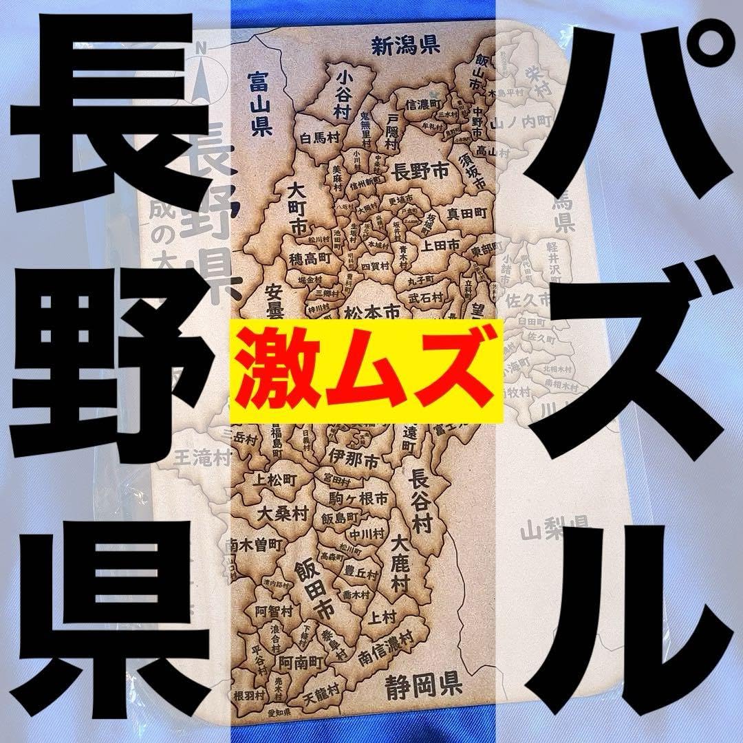 Amazon.co.jp: 長野県 地図 パズル 木製 平成大合併 お宝 珍 発掘 歴史