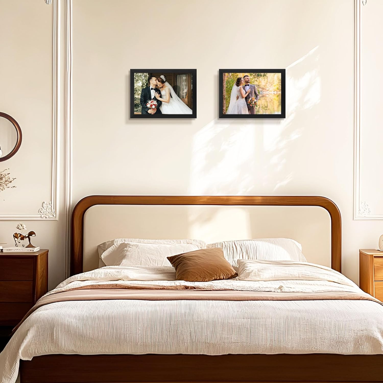 Golden State Art, A4 Black Photo Frame - Solid Wood And Display 8.3X11.7 Picture Without Mat (Tabletop Or Wall Display)