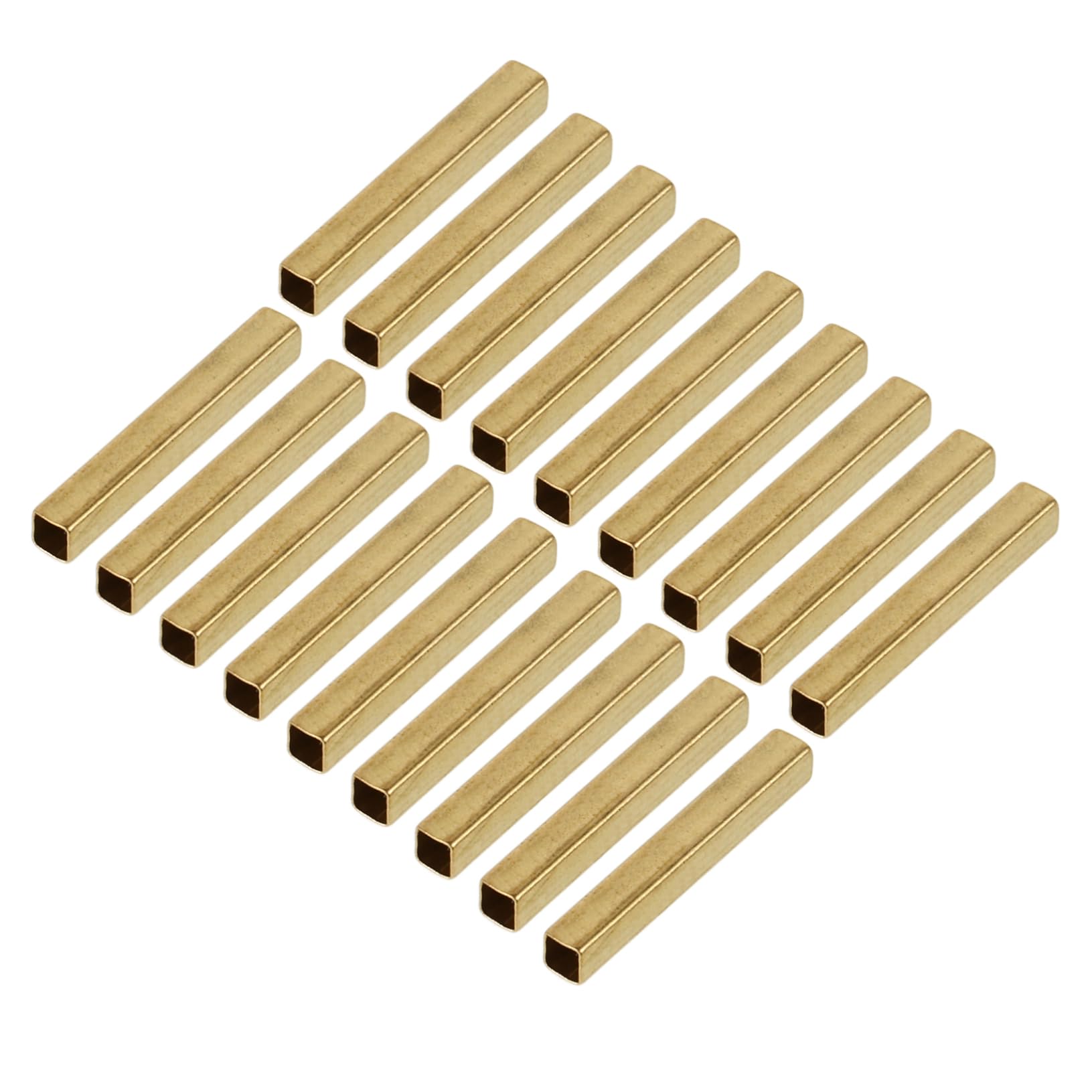 CIMAXIC DIY Jewelry Making Tubes 50pcs Brass Metal Tubes for Necklace and Bracelet Projects