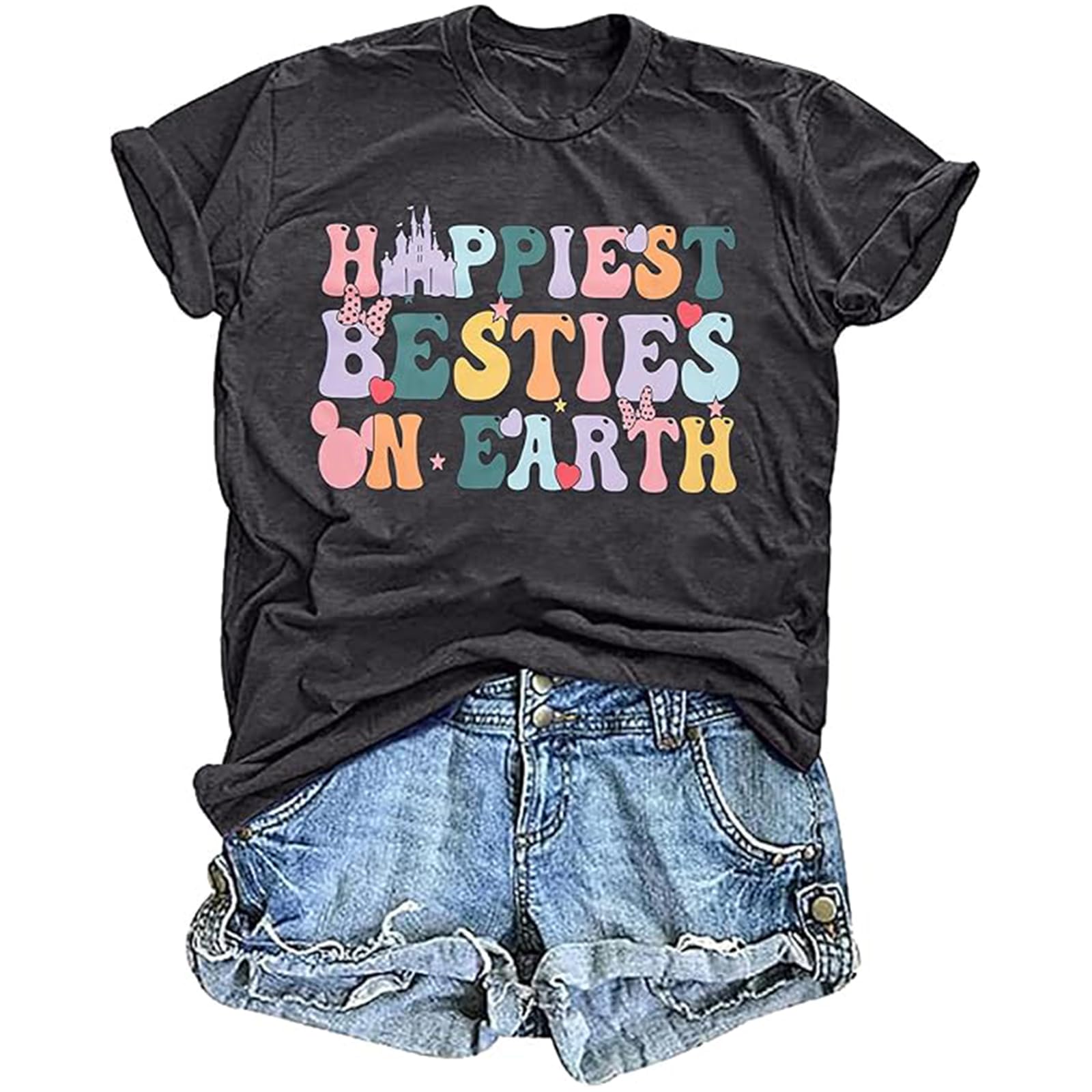 Happiest Besties on Earth Shirts Magic Kingdom Shirt Magical Best Friends Tees Girls Trip Shirt Vacation Holiday Tops