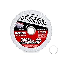 Vista 1 de DT-DIATOOL Ruedas de corte de diamante de 4 x 7/8 "para cuchillas de corte de metal de acero y hierro para amoladora angular