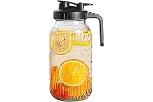 Amzcku Vintage Half-Gallon Mason Jar Pitcher: Your Ideal Beverage Companion!