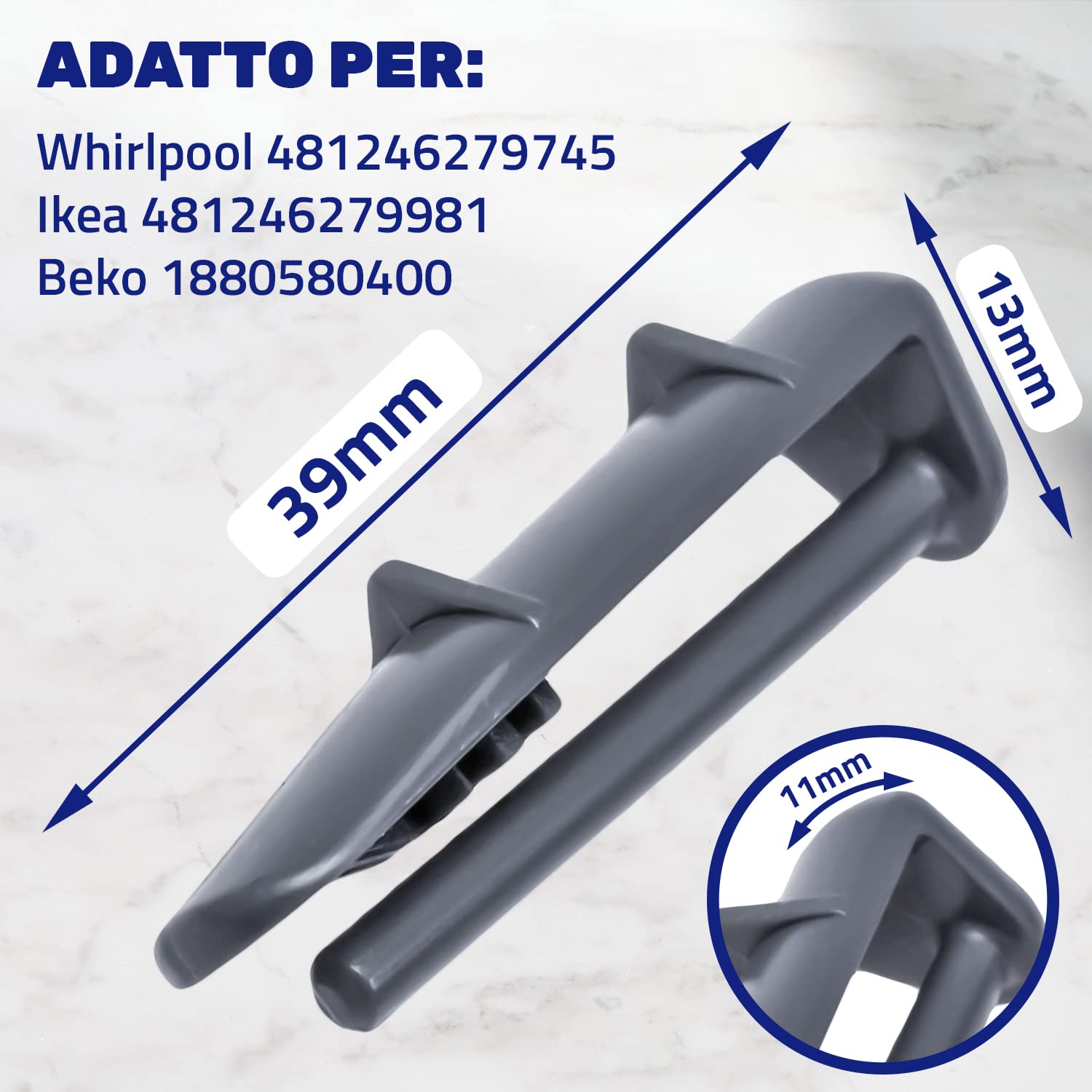 2 CLIP TAPPO LAVASTOVIGLIE BEKO, LAMONA, FLAVEL