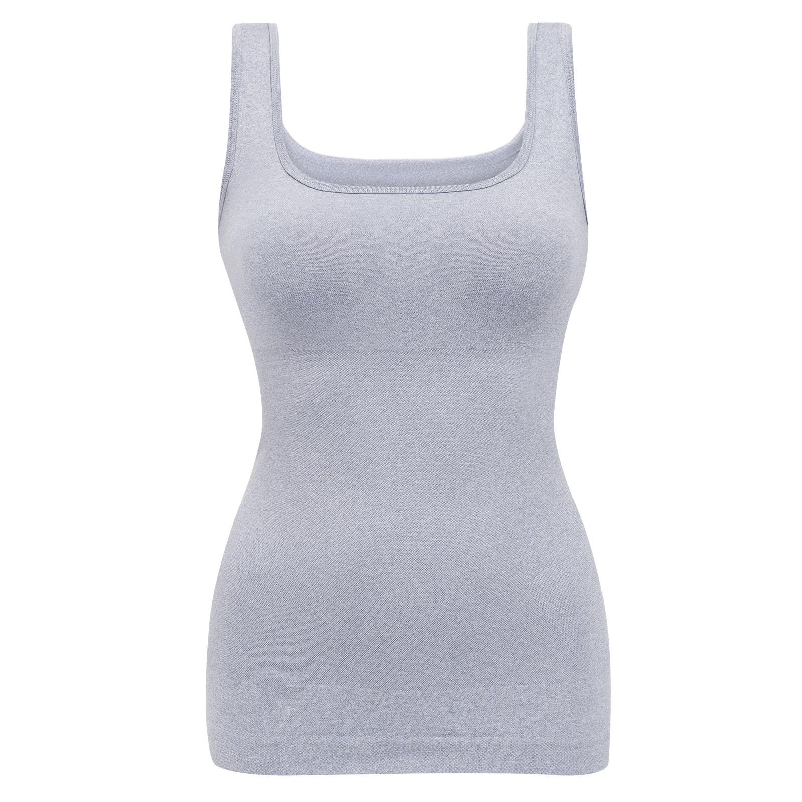 EUYZOU Women's Tummy Control Shapewear Tank Tops Seamless Square Neck Compression Tops Slimming Body Shaper Camisole