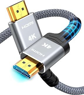SNOWKIDS 4K HDMI Cable 6M,4K@60Hz Nylon Braided,PS-5/Monitor/X-box