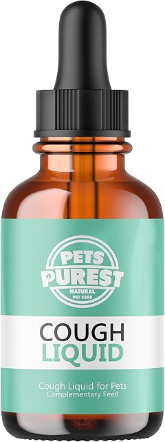 Pets Purest Cough Medicine for Dogs, Cats & Pets 30ml - 100% Natural Dry Cough Liquid Drops Remedy for Kennel Cough, Respiratory Tract Symptoms, Dry Nose, Sneezing & Barky Hacking