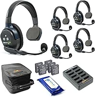 Vista 12 de Eartec UL2SD Ultralite - Auriculares inalámbricos de dúplex completo para 2 usuarios - 1 auricular de una sola oreja y 1 auricular de doble oreja