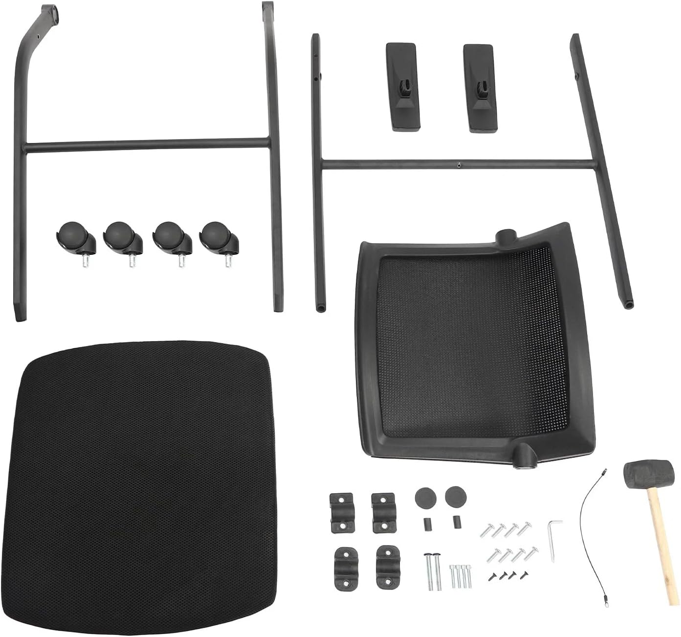 Conference Room Chair,440LBS Modern Black Conference Room Chair w/4 Wheels & High Back,Foldable & Rolling Office Chairs for Meeting,School,Home (4)