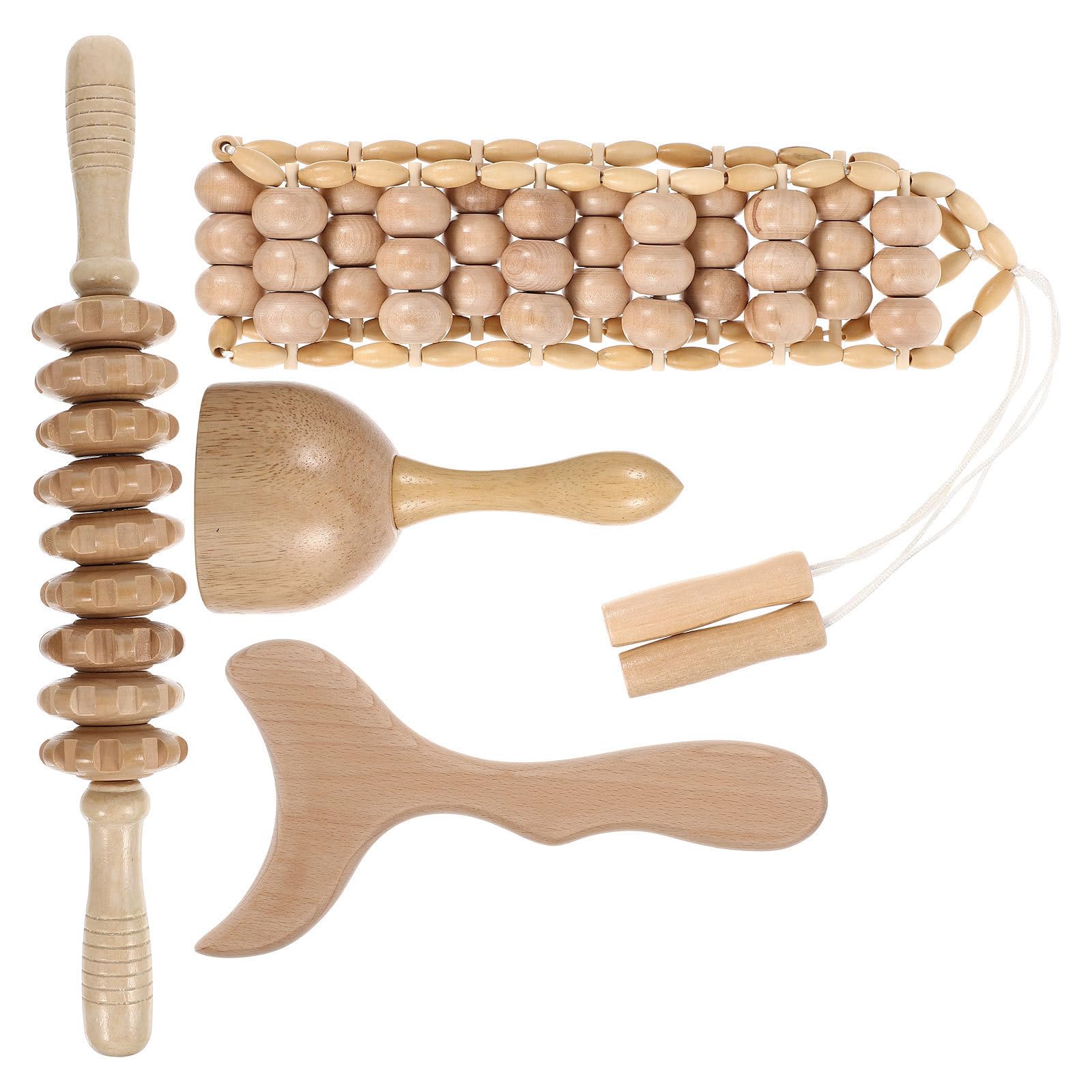 ifundom Masajeador Facial y Diseño Simple y Ligero Disminuir Líneas Finas Tabla de Raspar de Madera Portátil Adecuado para Uso en Casa