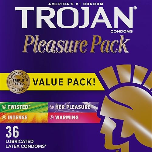Miniatura 5 de TROJAN ENZ - Preservativos lubricados, condones de látex y paquete de placer, varios condones lubricados, paquete económico, 36 unidades