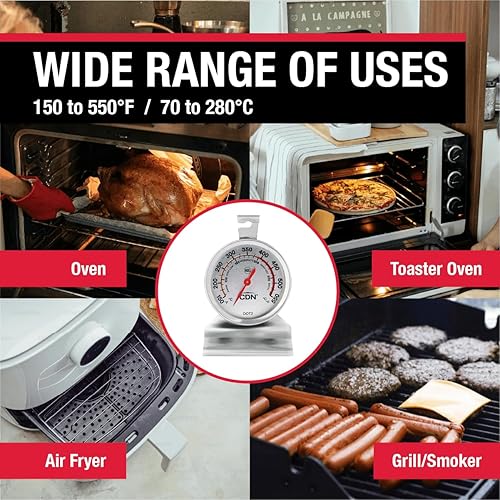 Vista 12 de CDN DOT2 - ProAccurate Termómetro para horno certificado NSF, ProAccurate termómetro de horno para altas temperaturas
