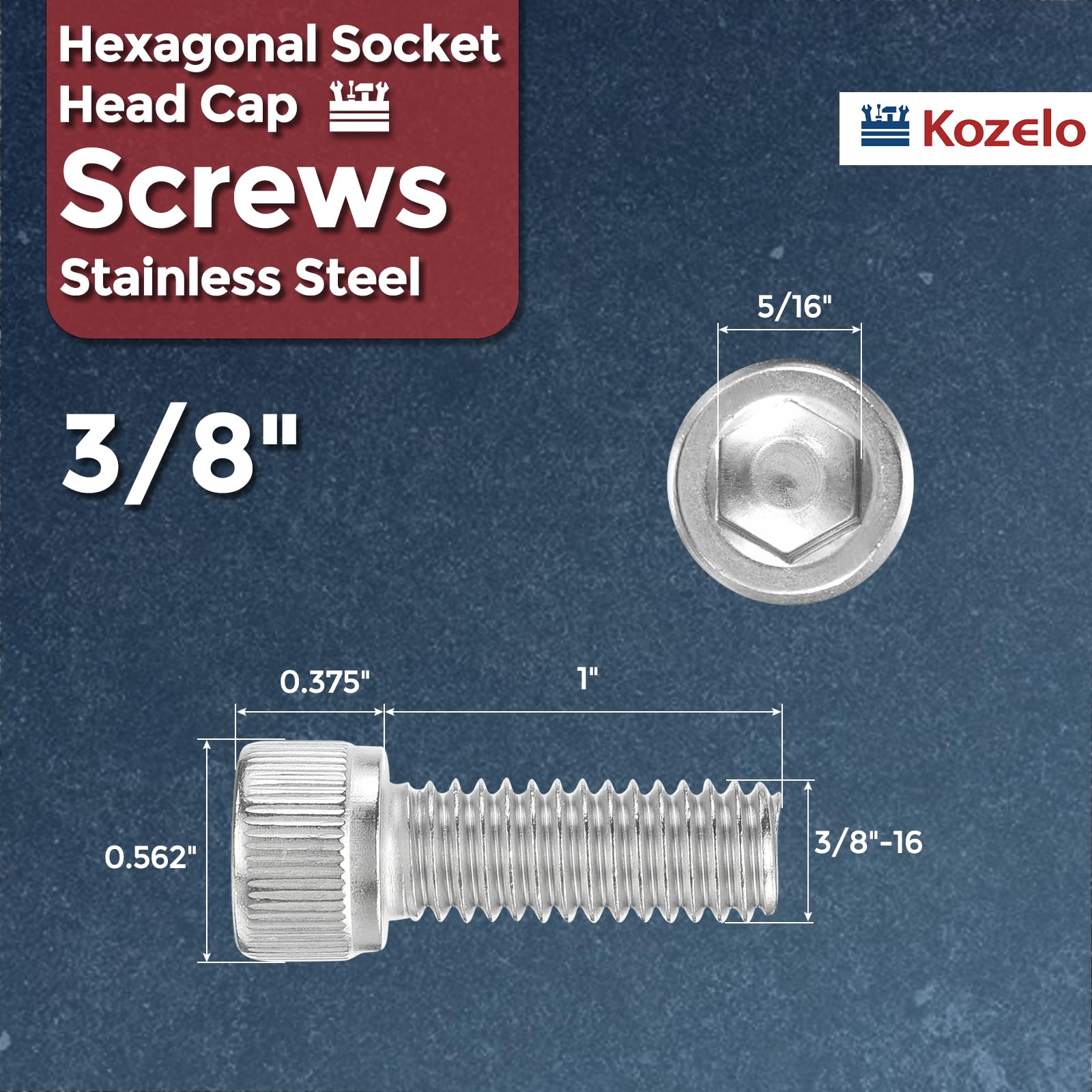 Kozelo 20pcs Socket Head Cap Screws - Image 2