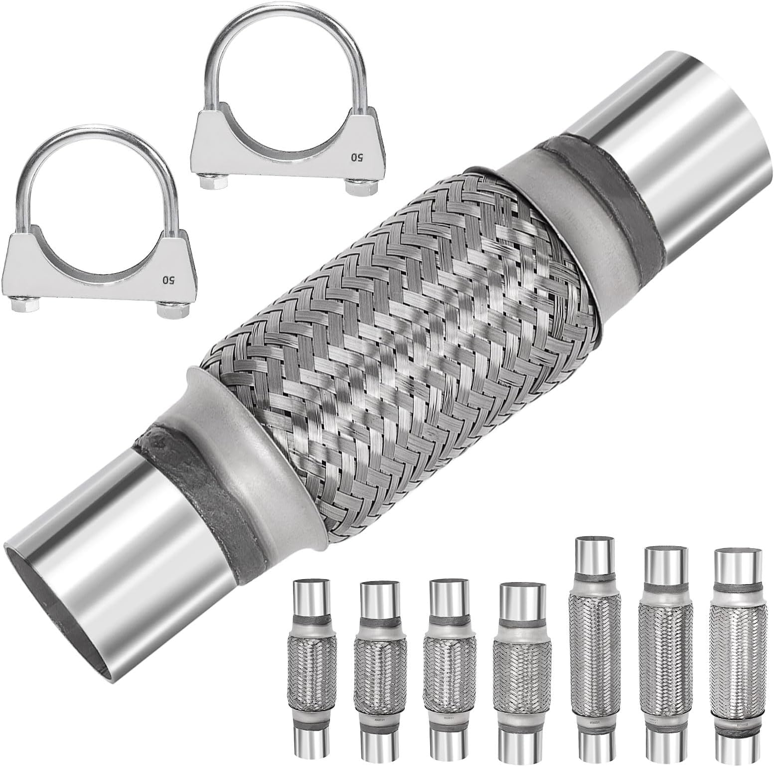 2.25” X 6” Heavy Duty Stainless Steel Exhaust Flex Pipe – RK7540, Weld-On Style 11 thumbnail image