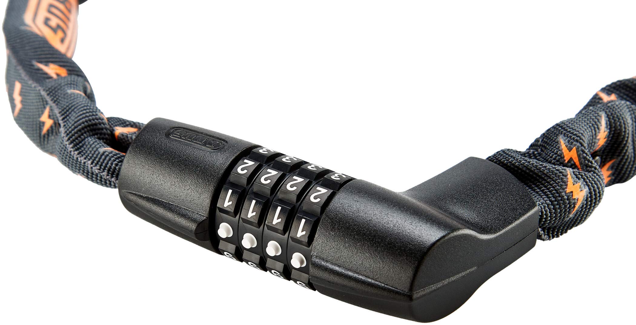 ABUS Kettenschloss Tresor 1385/75 Grey Lightning – Zahlenschloss aus gehärtetem Stahl – 6 mm starke Vierkantkette – ABUS-Sicherheitslevel 6 – 75 cm – 