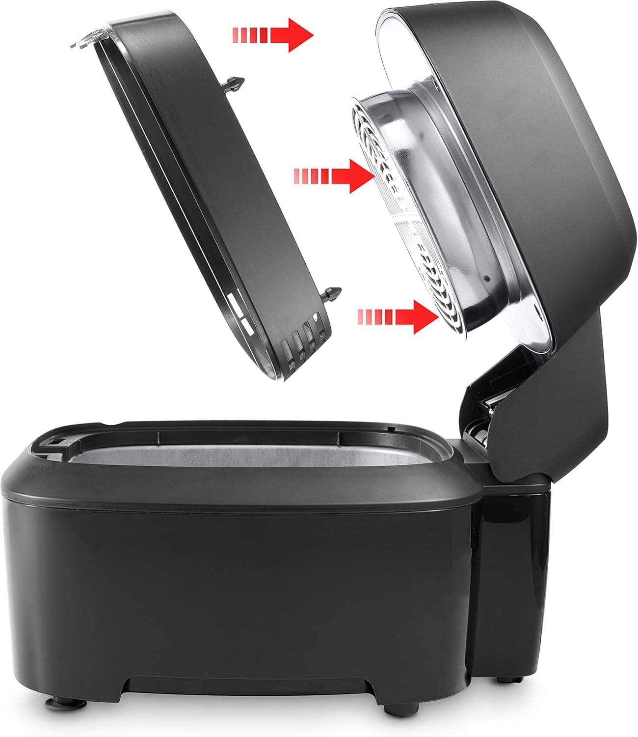 DeLonghi FH2184.BK IDEALFRY Friggitrice ad Aria, Capacità 1.25Kg, Pannello di Controllo Digitale, 5 Programmi Preimpostati, Oblò, Sistema SHS Double, Frittura Leggera, Vasca removibile da 3,9L, Nero DeLonghi FH2184.BK IDEALFRY Friggitrice ad Aria, Capacità 1.25Kg, Pannello di Controllo Digitale, 5 Programmi Preimpostati, Oblò, Sistema SHS Double, Frittura Leggera, Vasca removibile da 3,9L, Nero