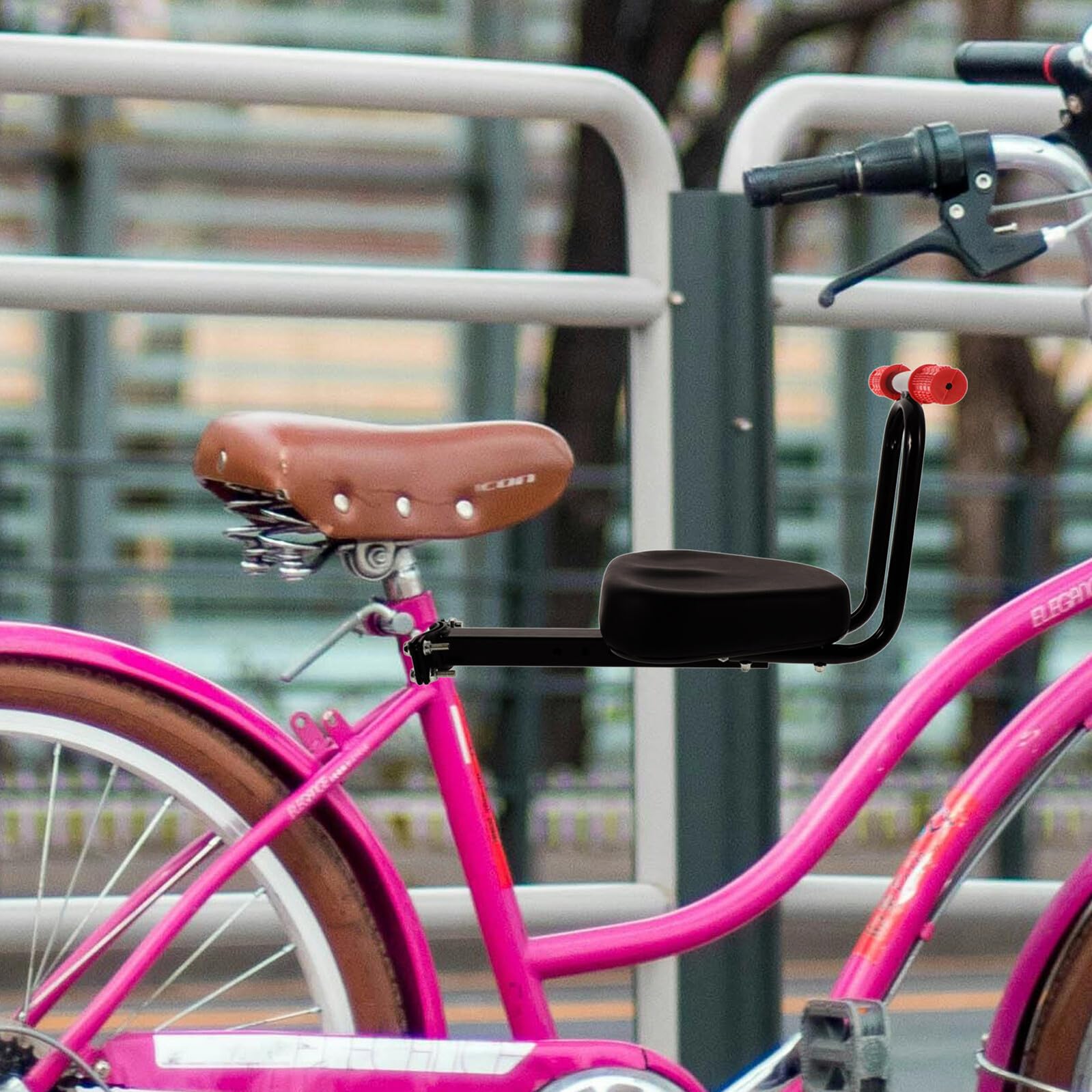 Seggiolino per Bicicletta per Bambini Design Ergonomico e Struttura in Metallo, Sedile Stabile e Versatile Adatto per Bici Elettrica e Mountain Bike, per Genitori Attivi