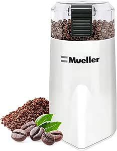 Mueller Living HyperGrind Precision Electric Spice/Coffee Grinder Mill with Large Grinding Capacity and HD Motor also for Spices, Herbs, Nuts, Grains, White