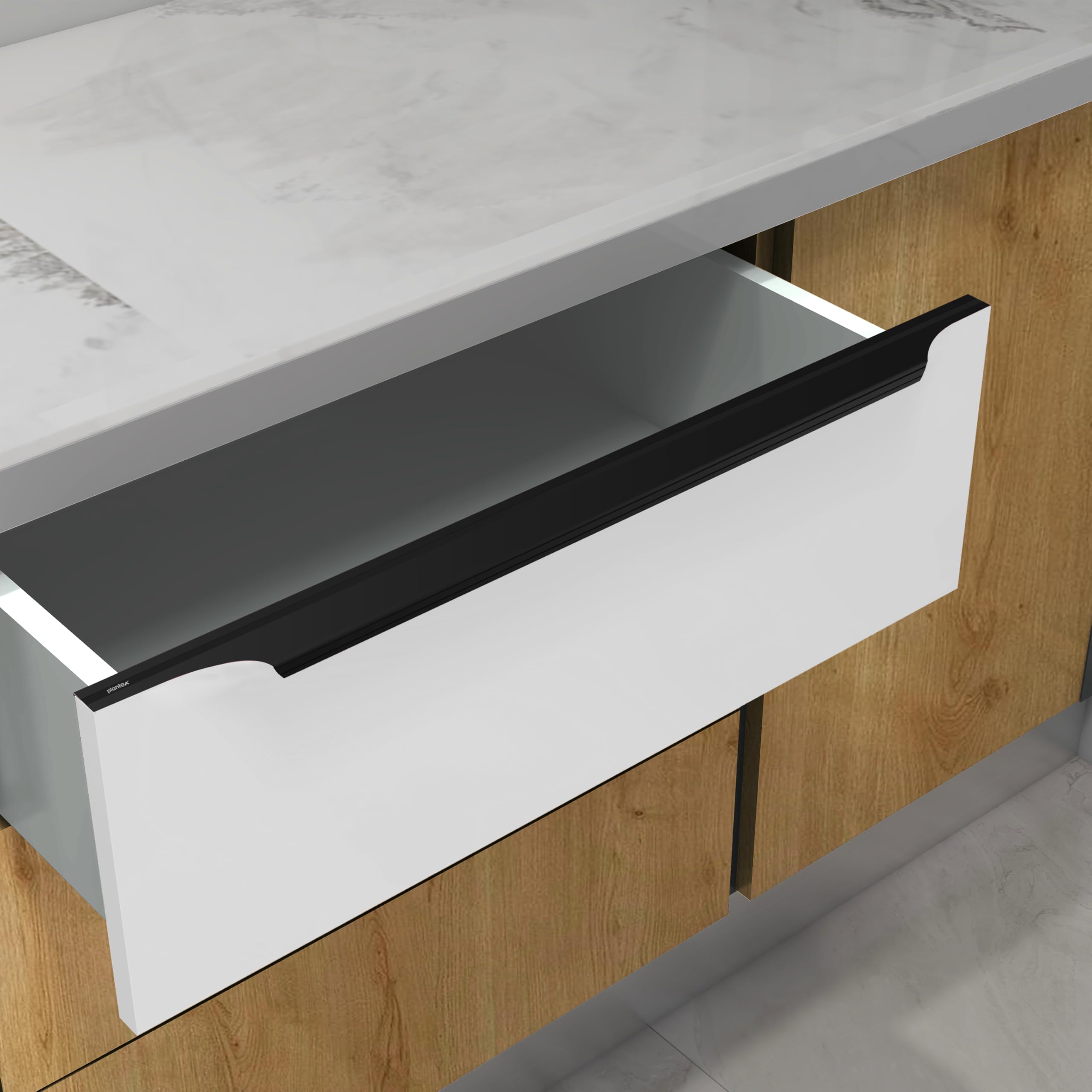 Plantex Profile Handles - Black Kitchen Drawer Pulls -11 Plantex Profile Handles - Black Kitchen Drawer Pulls -11