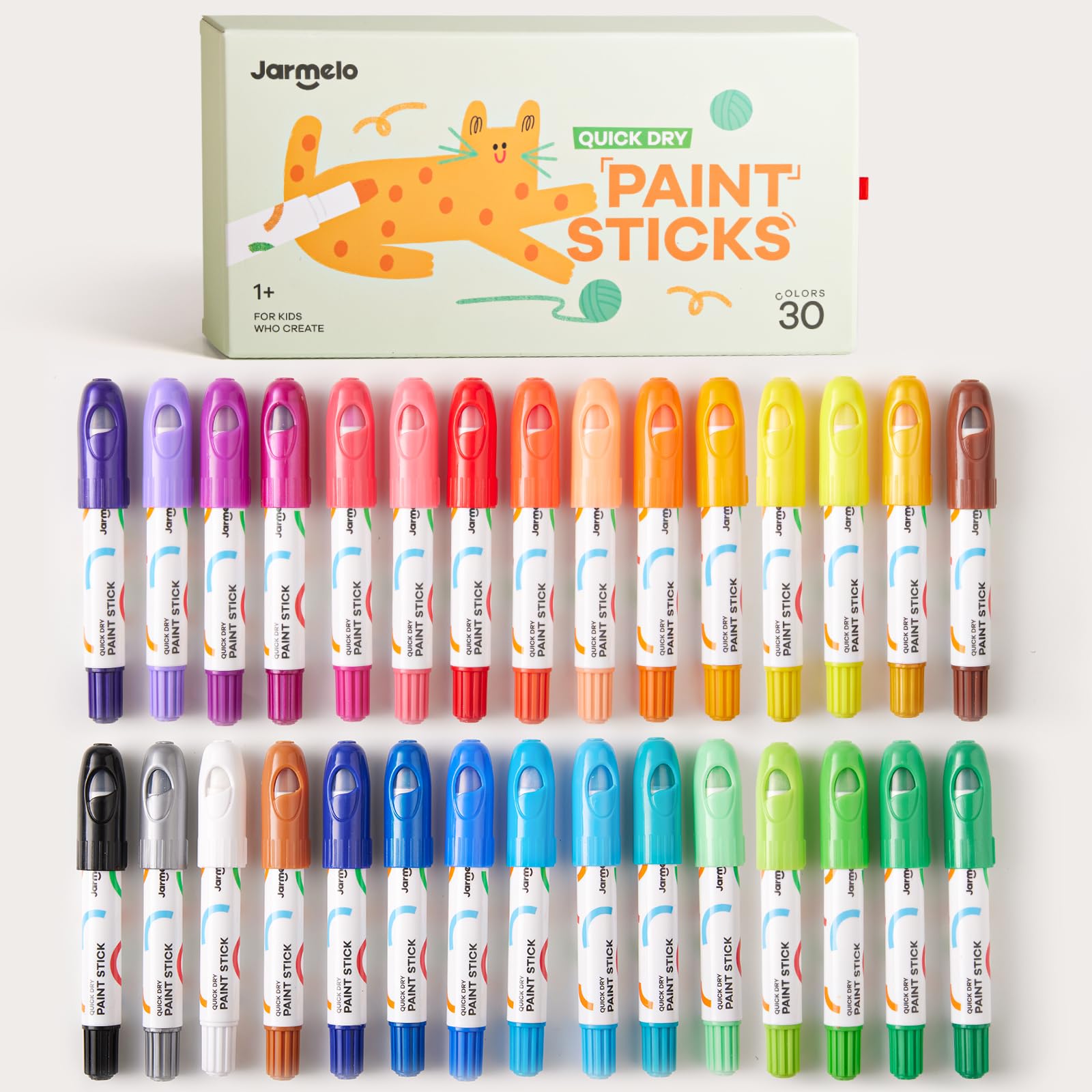 Amazon.com: Jar Melo Tempera Paint Sticks, 30 Colors, Washable
