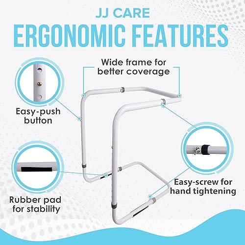 Miniatura 5 de JJ CARE Levantadores de mantas para pies  Levantador de mantas de acero y aluminio para pie de cama  Levantador de manta ajustable de 20 a 28