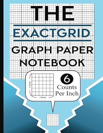 THE EXACTGRID Graph Paper Notebook 6 Count Per Inch Grid: Ideal 6x6 ...