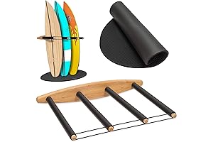 Hang 11' Vertical Indoor Surfboard Storage with Rubber Mat